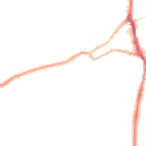 Night-time road noise heatmap for ST10 1UU