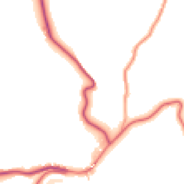 Daytime road noise heatmap for ST10 2HQ