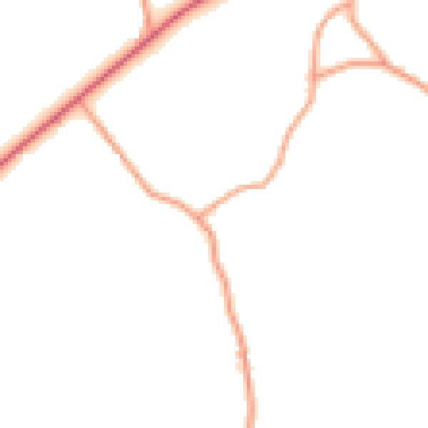 Daytime road noise heatmap for ST10 2HY