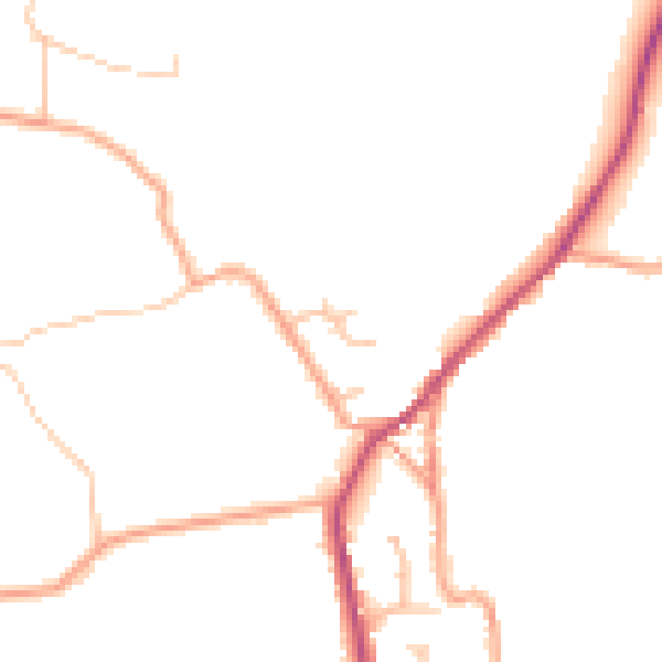Daytime road noise heatmap for ST10 2LS