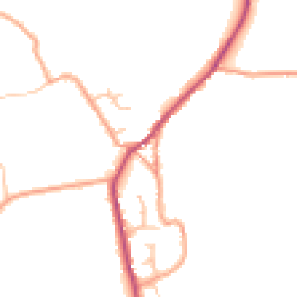 Daytime road noise heatmap for ST10 2LX