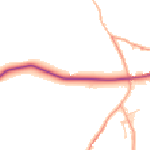 Daytime road noise heatmap for ST10 2NN