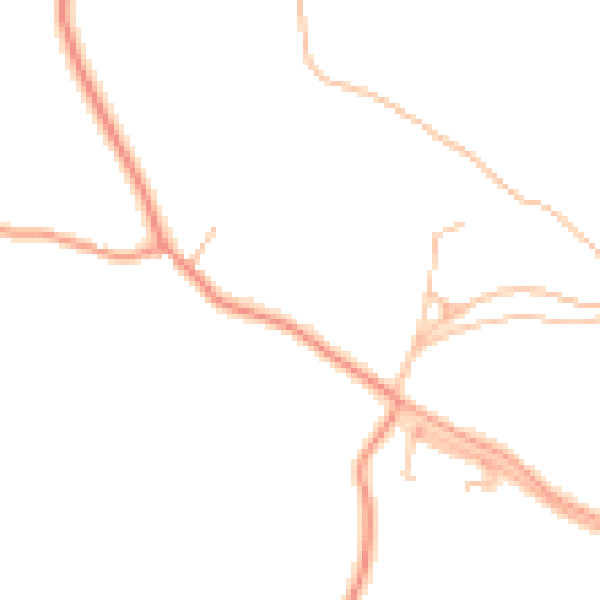 Daytime road noise heatmap for ST10 3BQ