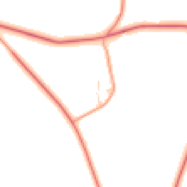 Daytime road noise heatmap for ST10 3EF