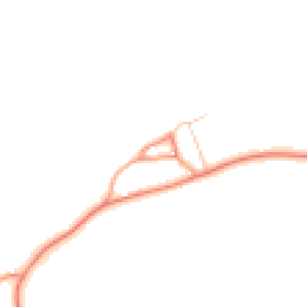 Daytime road noise heatmap for ST10 3EN