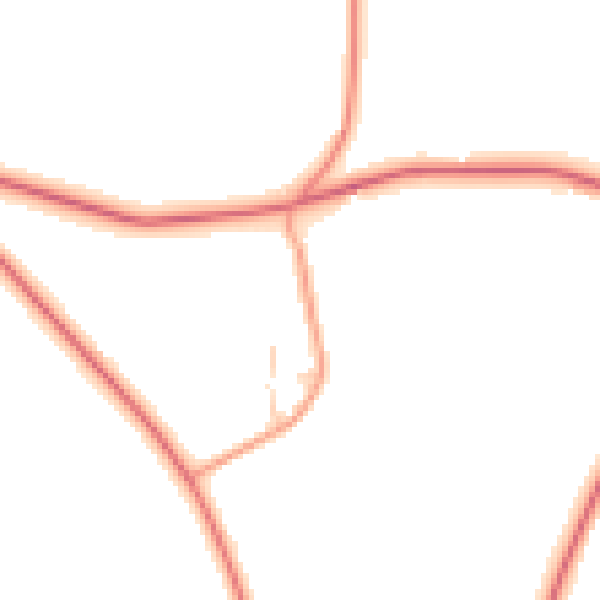 Daytime road noise heatmap for ST10 3EU