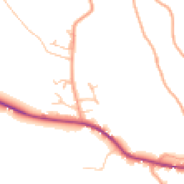 Daytime road noise heatmap for ST10 3HU
