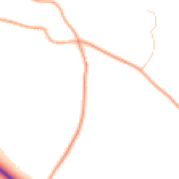 Daytime road noise heatmap for ST10 3LD