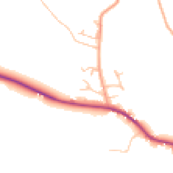 Daytime road noise heatmap for ST10 3LJ