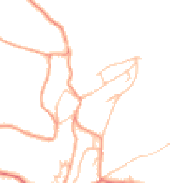 Daytime road noise heatmap for ST10 4AQ