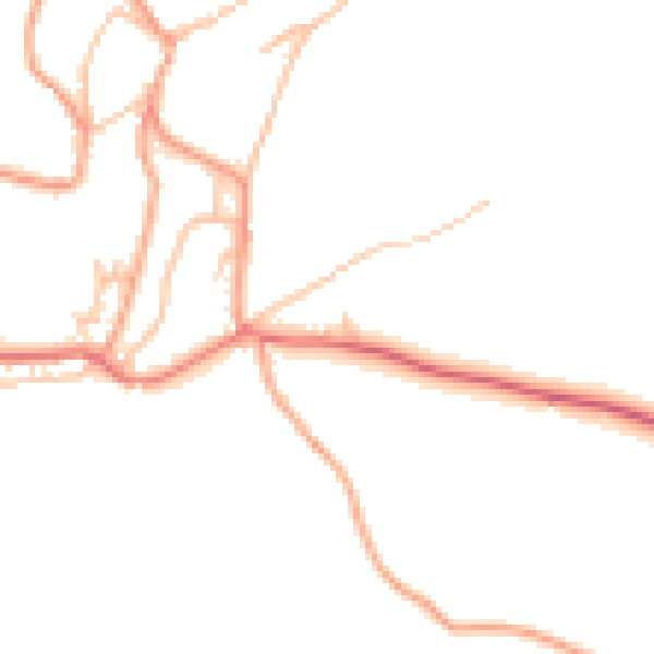 Daytime road noise heatmap for ST10 4AX