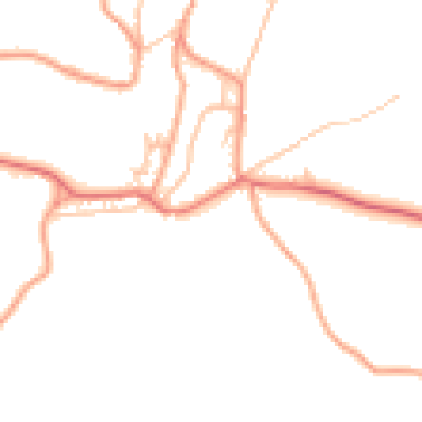 Daytime road noise heatmap for ST10 4AZ