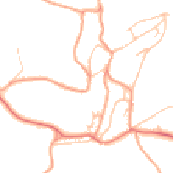 Daytime road noise heatmap for ST10 4BH