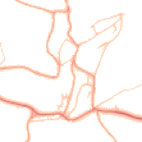 Daytime road noise heatmap for ST10 4BL