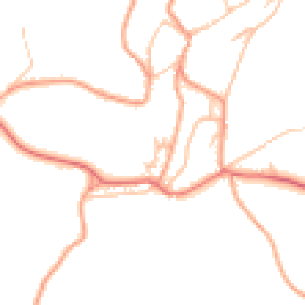 Daytime road noise heatmap for ST10 4DJ