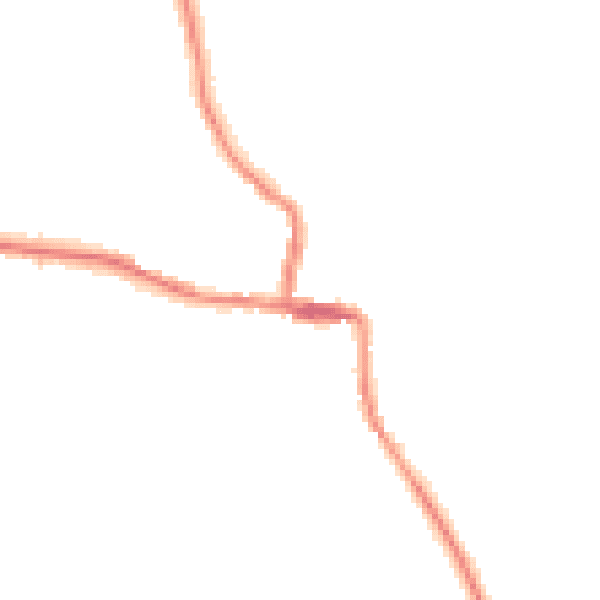 Night-time road noise heatmap for ST10 4DY