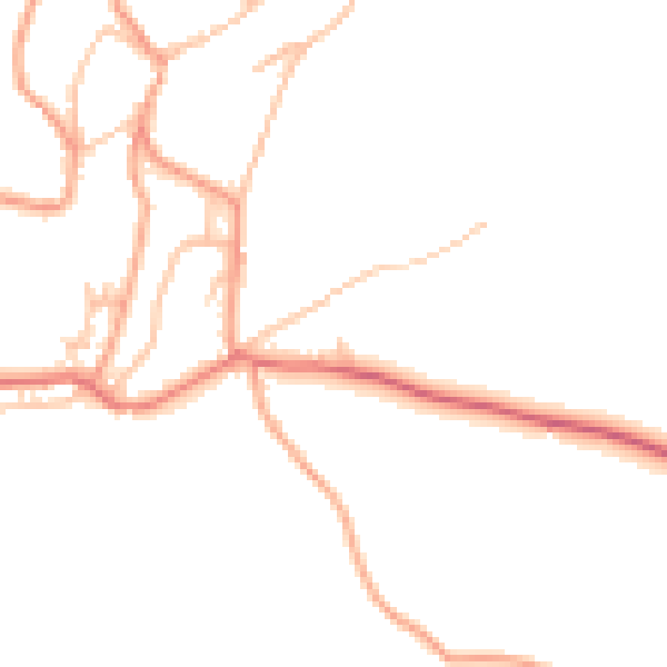 Daytime road noise heatmap for ST10 4FG