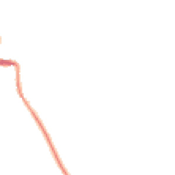 Night-time road noise heatmap for ST10 4JB
