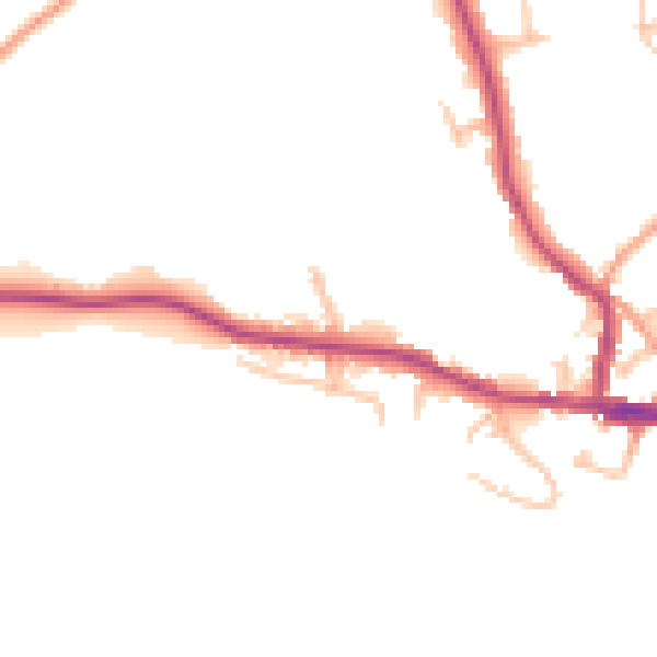 Daytime road noise heatmap for ST10 4JF