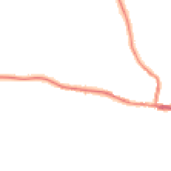 Night-time road noise heatmap for ST10 4JF