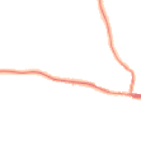 Night-time road noise heatmap for ST10 4JQ