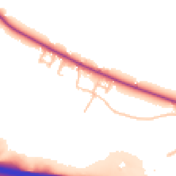 Daytime road noise heatmap for ST10 4NJ