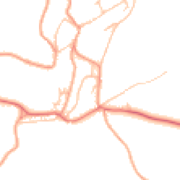 Daytime road noise heatmap for ST10 4PD