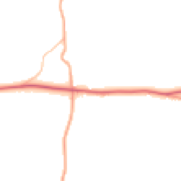 Daytime road noise heatmap for ST10 4RA