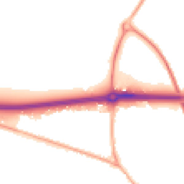 Night-time road noise heatmap for ST14 5AB