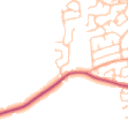 Daytime road noise heatmap for ST14 5BF