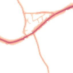 Daytime road noise heatmap for ST14 5BN