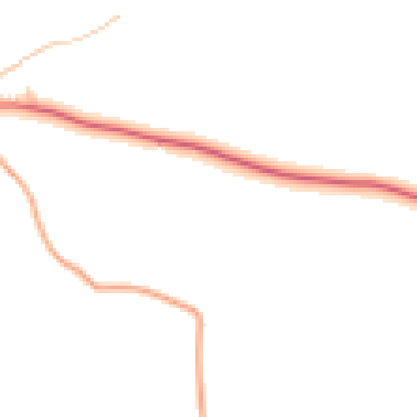 Daytime road noise heatmap for ST14 5DJ