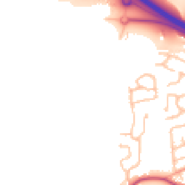 Daytime road noise heatmap for ST14 5FS