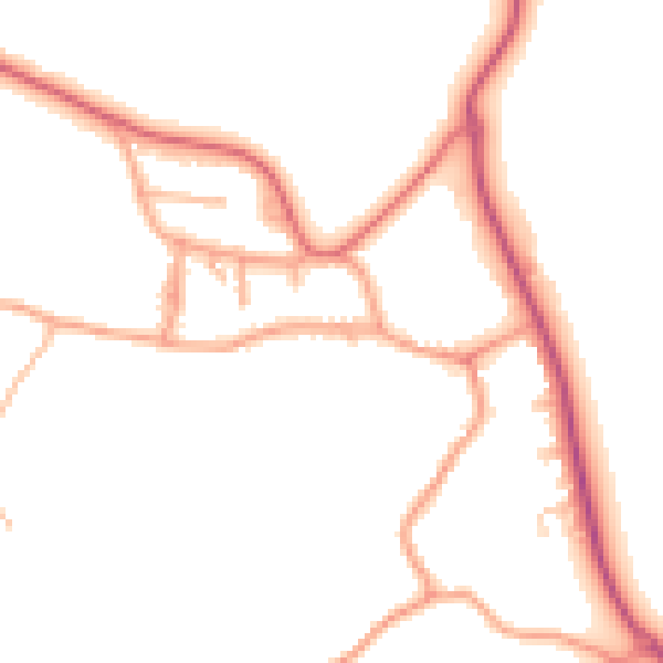Daytime road noise heatmap for ST14 5HR