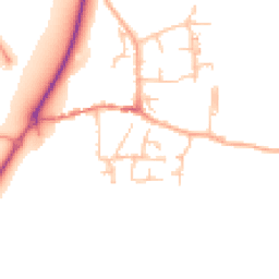 Daytime road noise heatmap for ST14 5LW