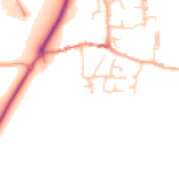 Daytime road noise heatmap for ST14 5LY
