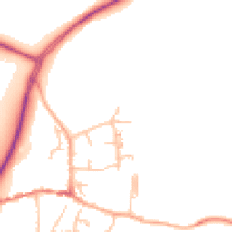 Daytime road noise heatmap for ST14 5NA
