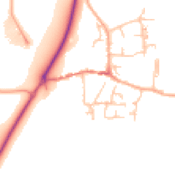 Daytime road noise heatmap for ST14 5NB