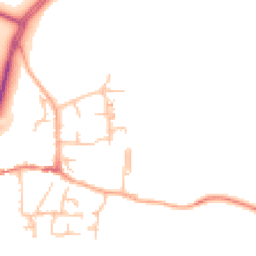 Daytime road noise heatmap for ST14 5ND