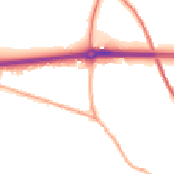 Night-time road noise heatmap for ST14 7BA