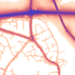 Daytime road noise heatmap for ST14 7BZ