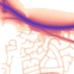Daytime road noise heatmap for ST14 7HQ