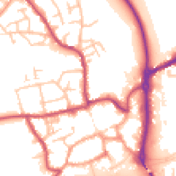 Daytime road noise heatmap for ST14 7JD