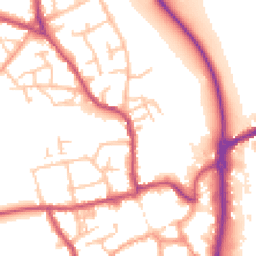 Daytime road noise heatmap for ST14 7JJ