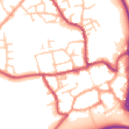 Daytime road noise heatmap for ST14 7LQ