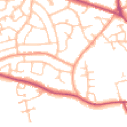 Daytime road noise heatmap for ST14 7NE