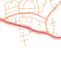 Daytime road noise heatmap for ST14 7PF