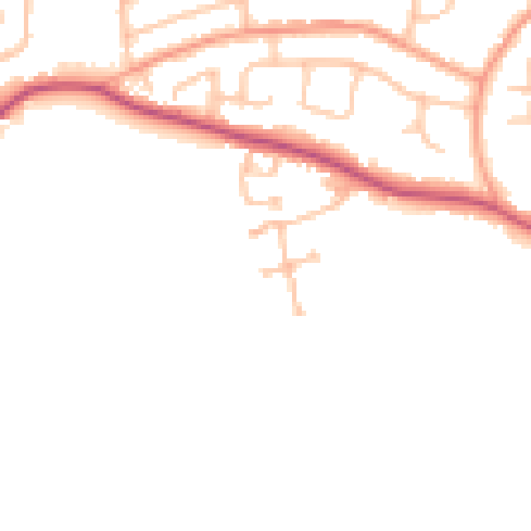 Daytime road noise heatmap for ST14 7SX