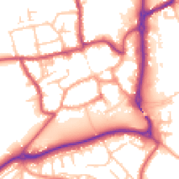 Daytime road noise heatmap for ST14 8JD