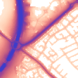 Daytime road noise heatmap for ST16 1SE